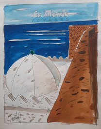 Loustal - Le Monde voyages : Maroc - Illustration originale