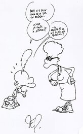TITEUF : DEDICACE À 2 PERSONNAGES PLEIN PIED TOME 10 "NADIA SE MARIE"