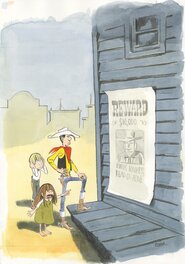 Blutch - Les indomptés - Hommage à Lucky Luke - Dessin original pour la couverture de Libération - Illustration originale