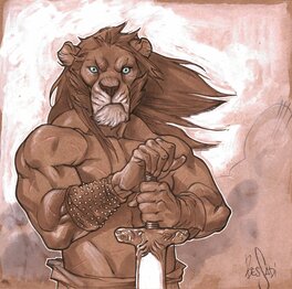 Bruno Bessadi - Bessadi Le roi lion - Illustration originale