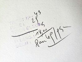 Au dos de la planche ; TINTIN n°43 Au dos de la planche ; TINTIN n°43