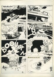 Attilio Micheluzzi - 1983 - Roscoe Stenton , "Shangaï" - Planche originale