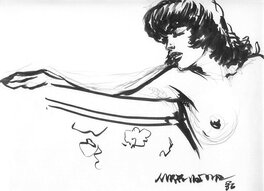 Liberatore - Nu sur sofa - Original Illustration