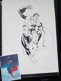 Simon Bisley - Planche originale SUPERMAN vs BRAINIAC / simon bisley - Planche originale