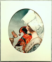 Chéri Hérouard - La princesse et le bouffon - Illustration originale