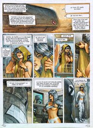 Juan Giménez - Le Quatrième Pouvoir Tome 4 Meurtres sur Antiplona, Planche originale couleur 27 - Comic Strip