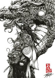 Angel Bazal - Le Gardien de la Geisha - Original Illustration
