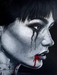 Martin Rodriguez - Le profil de Vampirella - Original art