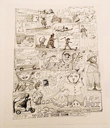 Gérard Dubois - Les Doodles cherchent le chat . - Original Illustration