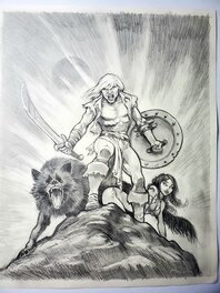 Régis Moulun - GUNTHAR - WARRIOR OF THE LOST WORLD - Original art