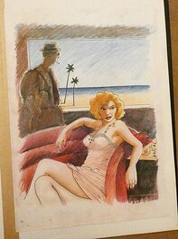 Loustal - Clichés d'amour - couverture non retenue et inédite - Planche originale