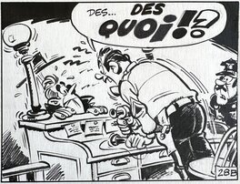 Berck - Sammy - Nuit blanche pour les gorilles - page 28 - planche originale - comic art 11