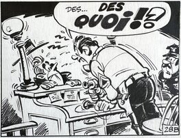 Berck - Sammy - Nuit blanche pour les gorilles - page 28 - planche originale - comic art 11 Berck - Sammy - Nuit blanche pour les gorilles - page 28 - planche originale - comic art 11