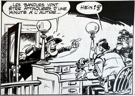 Berck - Sammy - Nuit blanche pour les gorilles - page 28 - planche originale - comic art 8 Berck - Sammy - Nuit blanche pour les gorilles - page 28 - planche originale - comic art 8