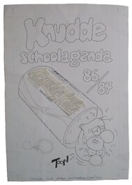 toon van driel - Cover ontwerp Knudde schoolagenda 86/87 - Comic Strip