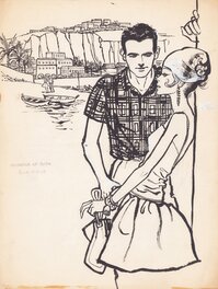Jan Wesseling - Jan Wesseling & Thé Tjong-Khing (KhiWes) | 1961 | Rosita 08-10: Avontuur op Ibiza - Original Illustration