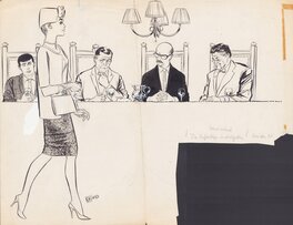 Jan Wesseling - Jan Wesseling & Thé Tjong-Khing (KhiWes) | 1961 | Rosita 36: De lieftallige indringster - Illustration originale
