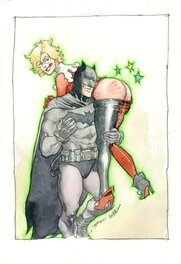 Sergio Bleda - Batman et Harley Queen - Illustration originale