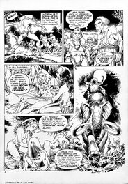 André Chéret - RAHAN : PLANCHE ORIGINALE N°2 LE VENGEUR DE LA LUNE RONDE (Signée) - Planche originale