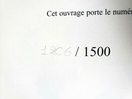 Bd numérotée 1206/1500 Bd numérotée 1206/1500