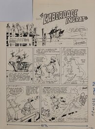 Jean Cezard - Arthur le Fantôme dans "L'abordage ingrat" - Planche originale