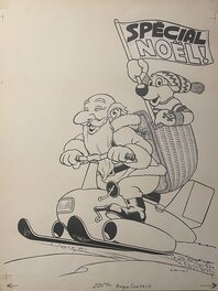 José Cabrero Arnal - Pif et le Père Noël - Vaillant spécial 1228 - 15/12/1968 - Original Cover