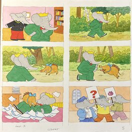 Jean-Claude Gibert - Babar - Le meilleur ami des éléphants Planche 7 - Comic Strip