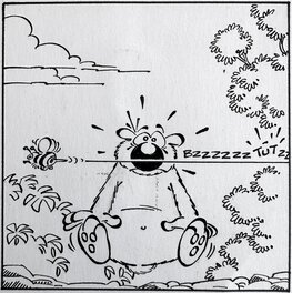 Dupa - Cubitus Chien fidèle - album 13 - Gag 656 page 31- ça flâne pour moi - planche originale - comic art c Dupa - Cubitus Chien fidèle - album 13 - Gag 656 page 31- ça flâne pour moi - planche originale - comic art c