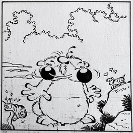 Dupa - Cubitus Chien fidèle - album 13 - Gag 656 page 31- ça flâne pour moi - planche originale - comic art e Dupa - Cubitus Chien fidèle - album 13 - Gag 656 page 31- ça flâne pour moi - planche originale - comic art e
