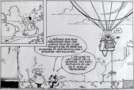 Dupa - Cubitus Chien fidèle - album 13 - Gag 656 page 31- ça flâne pour moi - planche originale - comic art h Dupa - Cubitus Chien fidèle - album 13 - Gag 656 page 31- ça flâne pour moi - planche originale - comic art h