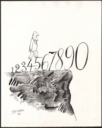 Saul Steinberg - Numbers - Illustration originale
