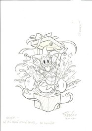 Andrea Freccero - Le piu belle storie Disney n. 43 cover - A Sorpresa - Original Cover