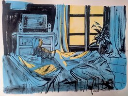 Davide Garota - Lumière bleue - Original Illustration