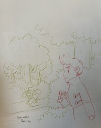 Libon - Dedicace Spirou - Planche originale