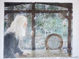 Andréi Arinouchkine - GANDALF   couleur directe - Illustration originale