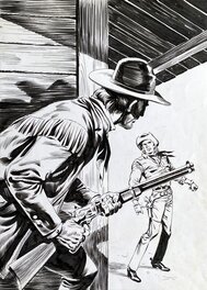 Jean-Yves Mitton - Kiwi n°255 par Jean-Yves Mitton - couverture originale avec Lone Wolf - Comic Art - Comic Strip