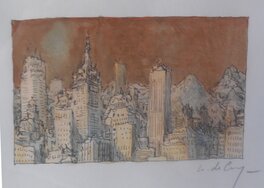 Nicolas De Crécy - New york sur loire - Illustration originale