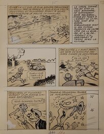 René Pellos - Les Pieds Nickelés superchampions de la pêche - Planche originale