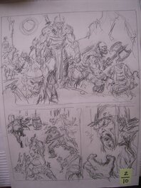 John Buscema - Conan Death covered in gold # 2 page 10 par John Buscema  (1999) - Original art