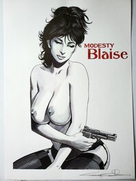 Guiseppe Candita - MODESTY BLAISE illustration originale - Original Illustration