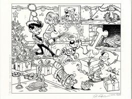 Gil Formosa - BOULE et BILL Noel ! - Illustration originale