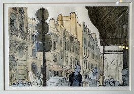Nicolas De Crécy - Paysage urbain - Original Illustration