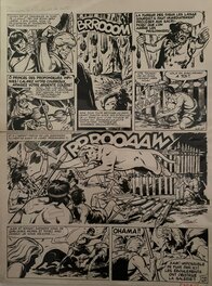 Edouard Aidans - Edouard Aidans, Planche et couverture originales, Tounga,  "l'Antre de la Mort". - Comic Strip