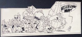 Albert Uderzo - Uderzo (studios), illustration originale,  Astérix, le déménagement. - Original Illustration