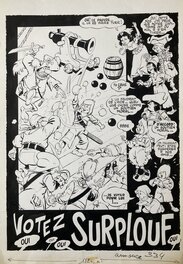 Jean Cezard - "Votez Surplouf" - Planche originale