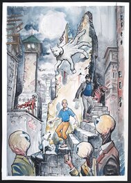 Juan E. Ferreyra - Tintin et Haddock (Commission) - Original Illustration