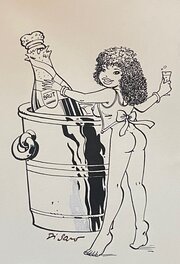 Bruno Di Sano - Bruno Di Sano, illustration originale, Champagne ! - Illustration originale