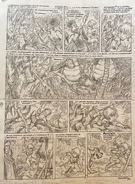François Walthéry - François Walthéry, planche originale, Natacha, "Sur les Traces de L'Epervier Bleu". - Comic Strip