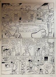 Gos - Gos, planche originale, "Le Scrameustache, la Caverne Tibétaine" . - Comic Strip