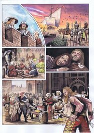 John Heijink - Willem van Oranje - deel 2 originele pagina - Comic Strip